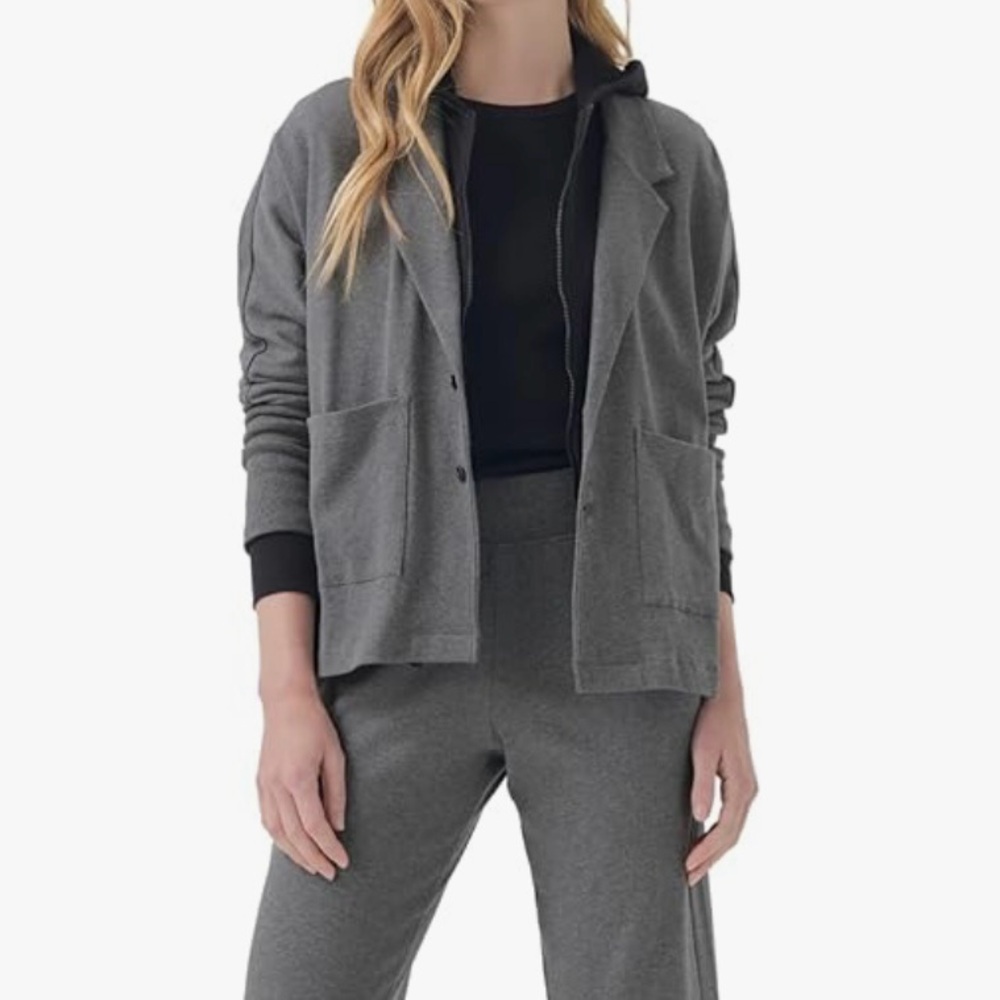 Pact Organic Cotton Relaxed Fit Blazer Size Small
